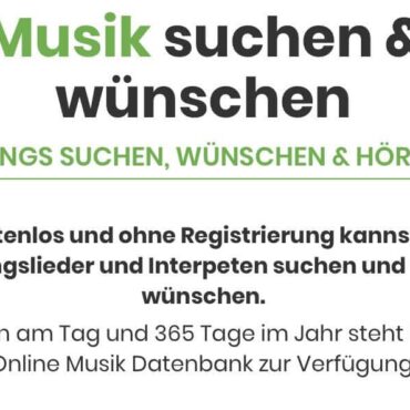 Songs oder Interpreten direkt über unsere Musik Suche finden