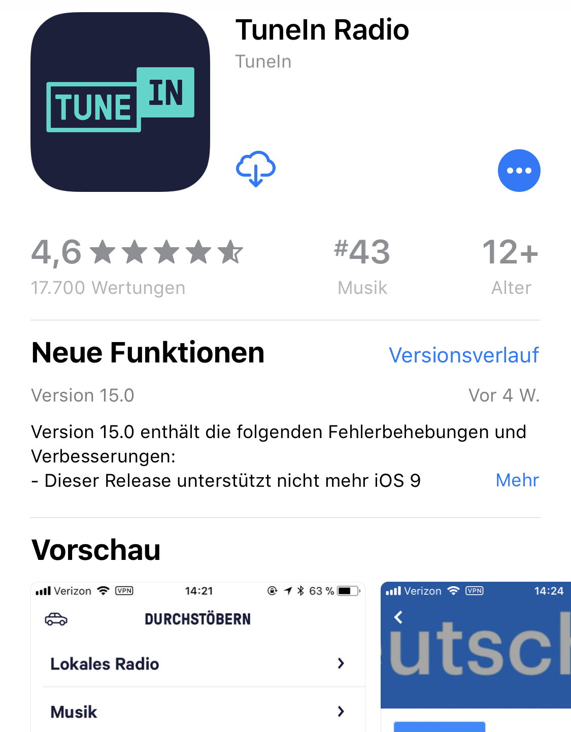TuneIn Radio App