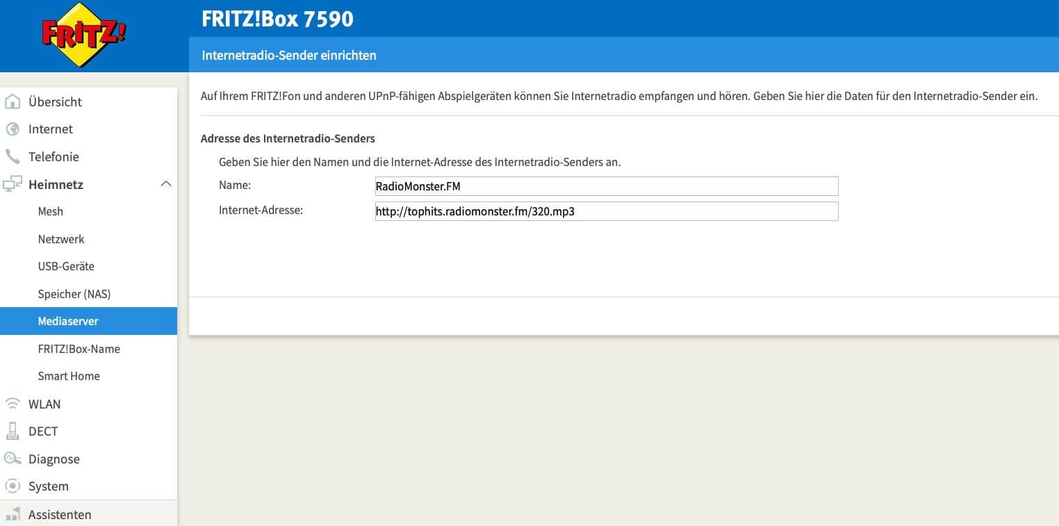 Webradio über die FritzBox einrichten und mit einem FritzFon hören